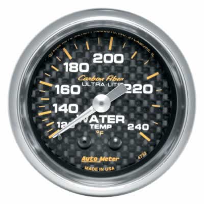 Auto Meter Carbon Fiber Series Mechanical Water Temperature 120?