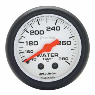 Auto Meter Phantom Mechanical Water Temperature 140?-280?F