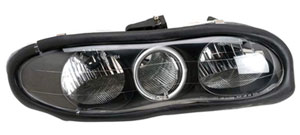98-02 Camaro Anzo Halo Front Head Lights w/Clear Lens - Black Housing
