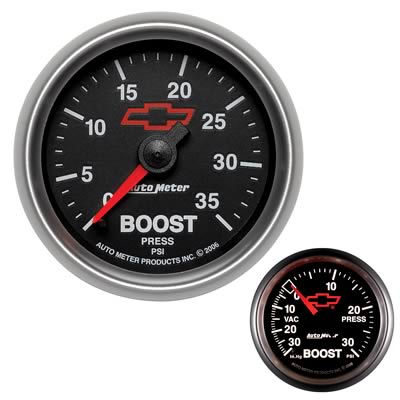 Auto Meter Sport-Comp II Chevy Bowtie Boost Pressure Gauge