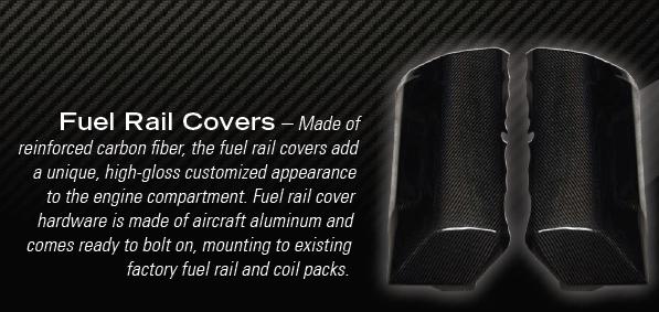 2010+ Camaro Unique Auto Designs Carbon Fiber Fuel Rail Covers