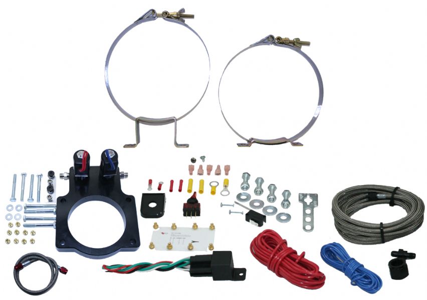 Nitrous Outlet 90mm/LS2 EFI Plate System 50-200hp (With Solenoids Attached & No Bottle)