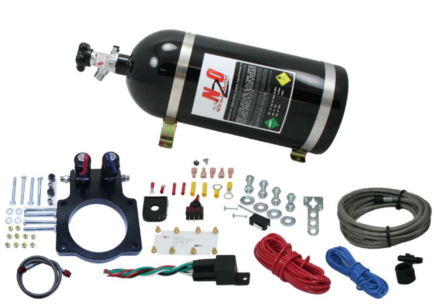 Nitrous Outlet 90mm/LS2 EFI Plate System 50-200hp (With Solenoids attached & 10lb Bottle)