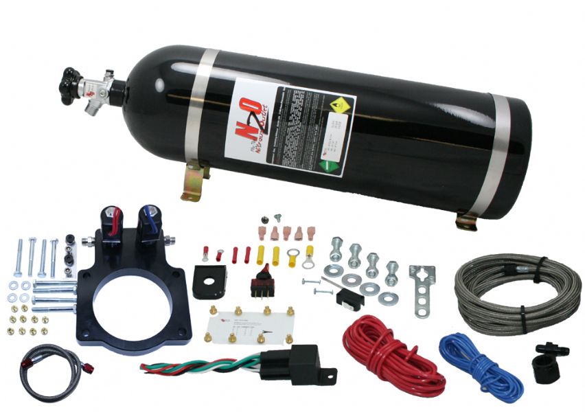 Nitrous Outlet 90mm/LS2 EFI Plate System 50-200hp (With Solenoids attached & 15lb Bottle)