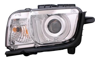 2010-2013 Camaro Anzo Front Head Lights Projector w/CCFL Halo - Chrome/Clear Housing