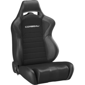 Corbeau LG1 Seats - Black Cloth Wide