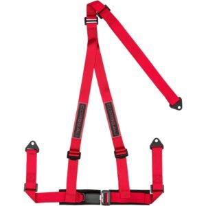 Corbeau 3-Point Bolt In 2" Harness Belts - Red