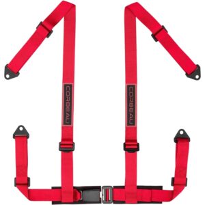Corbeau 4-Point Bolt In 2" Harness Belts - Red