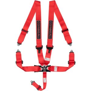 Corbeau 5-Point Camlock 3" Harness Belts - Red