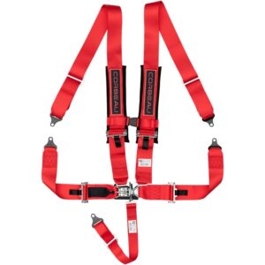 Corbeau 5-Point Latch & Link 3" Harness Belts - Red