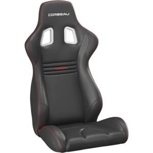 Corbeau Sportline Evolution X Seats - Black Vinyl/Carbon Vinyl