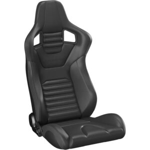 Corbeau Sportline RRS Seats - Black Cloth/Carbon Vinyl