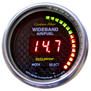 Auto Meter Carbon Fiber Series 2 1/16" Digit Wideband Air/Fuel Ratio PRO Gauge