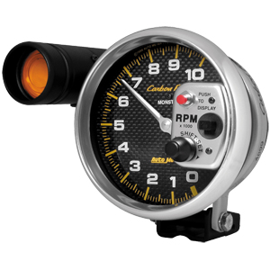 Auto Meter Carbon Fiber Series 5" Electric Tachometer w/Shift Light
