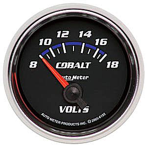 Auto Meter Cobalt Series Short Sweep 2 1/16" Volmeter Gauge - 8-18 Volts
