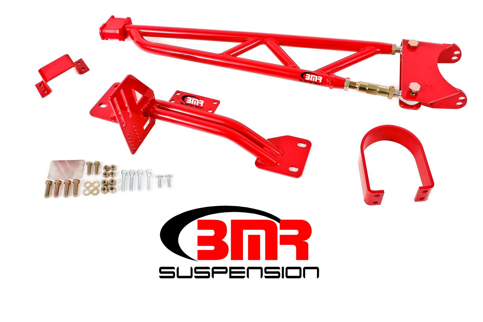 93-02 Fbody BMR Suspension Tunnel Mount Torque Arm w/Driveshaft Safety Loop  - For Long Tube Headers