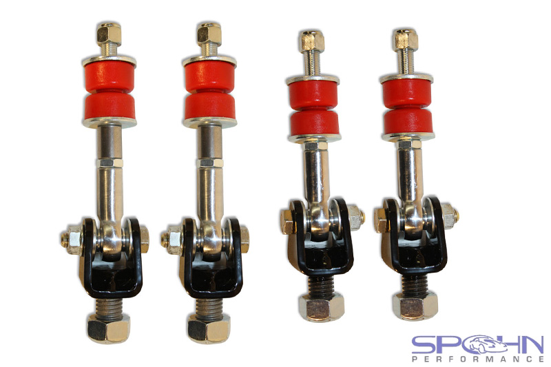 thumbnail image 2 of Spohn Performance Front Sway Bar End Links For 1971-1976 GM B-Body - Chrome & Black 2 of 4