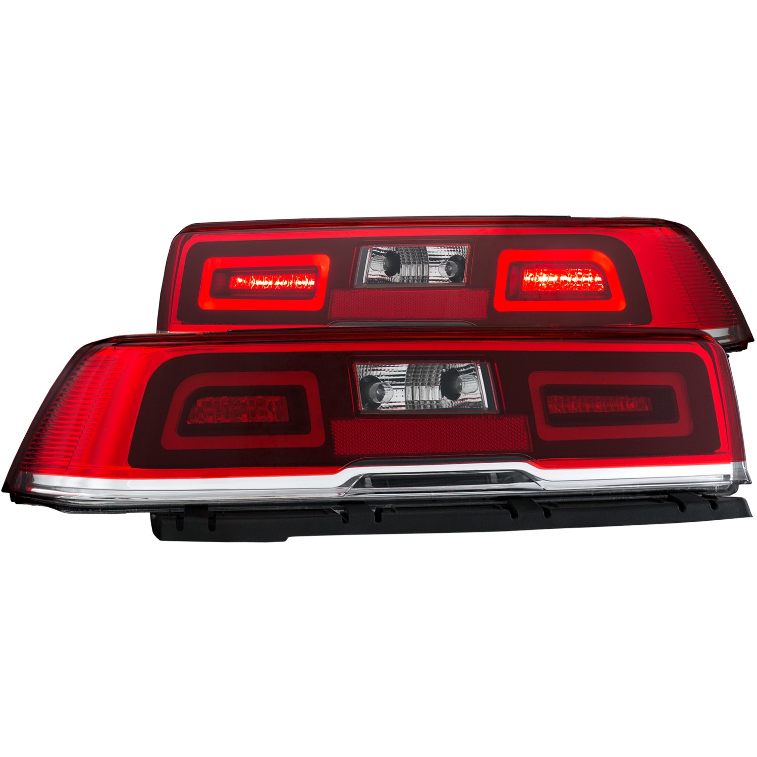 2014-2015 Camaro ANZO LED Tail Lights w/Clear Lens & Red Housing
