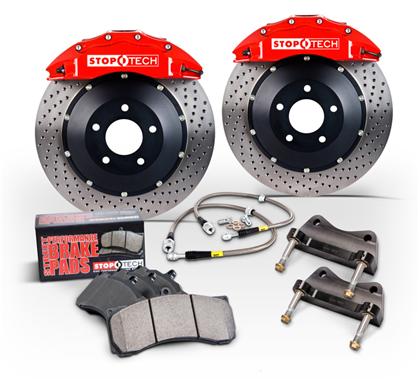2010+ Camaro SS Stoptech Front Big Brake Kit w/Red ST-60 Calipers & 2pc 380x32mm Slotted Rotors