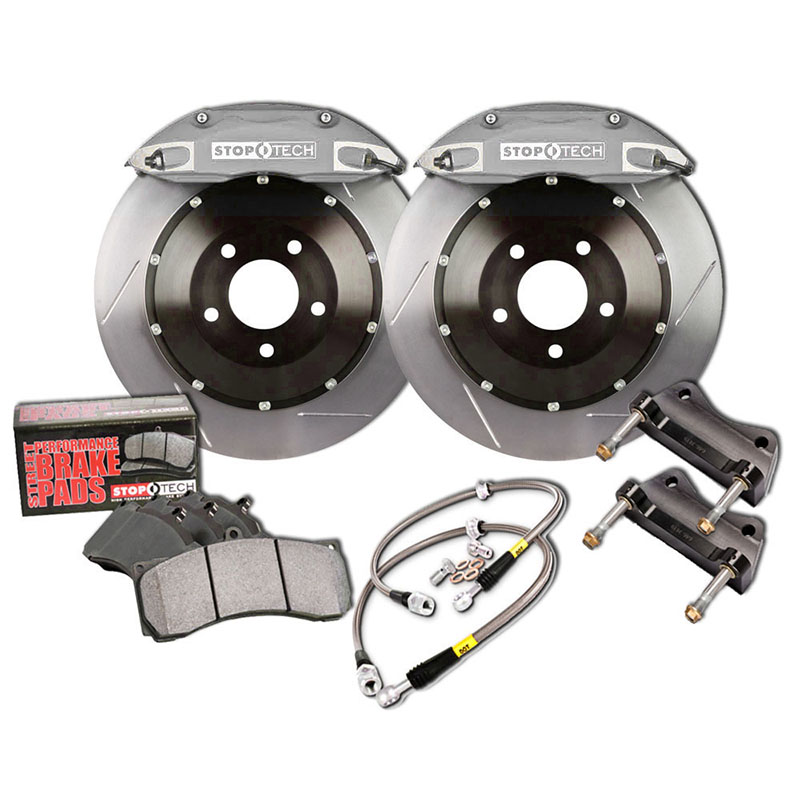 2010+ Camaro SS Stoptech Front Big Brake Kit w/Silver ST-60 Calipers & 2pc 380x32mm Slotted Rotors