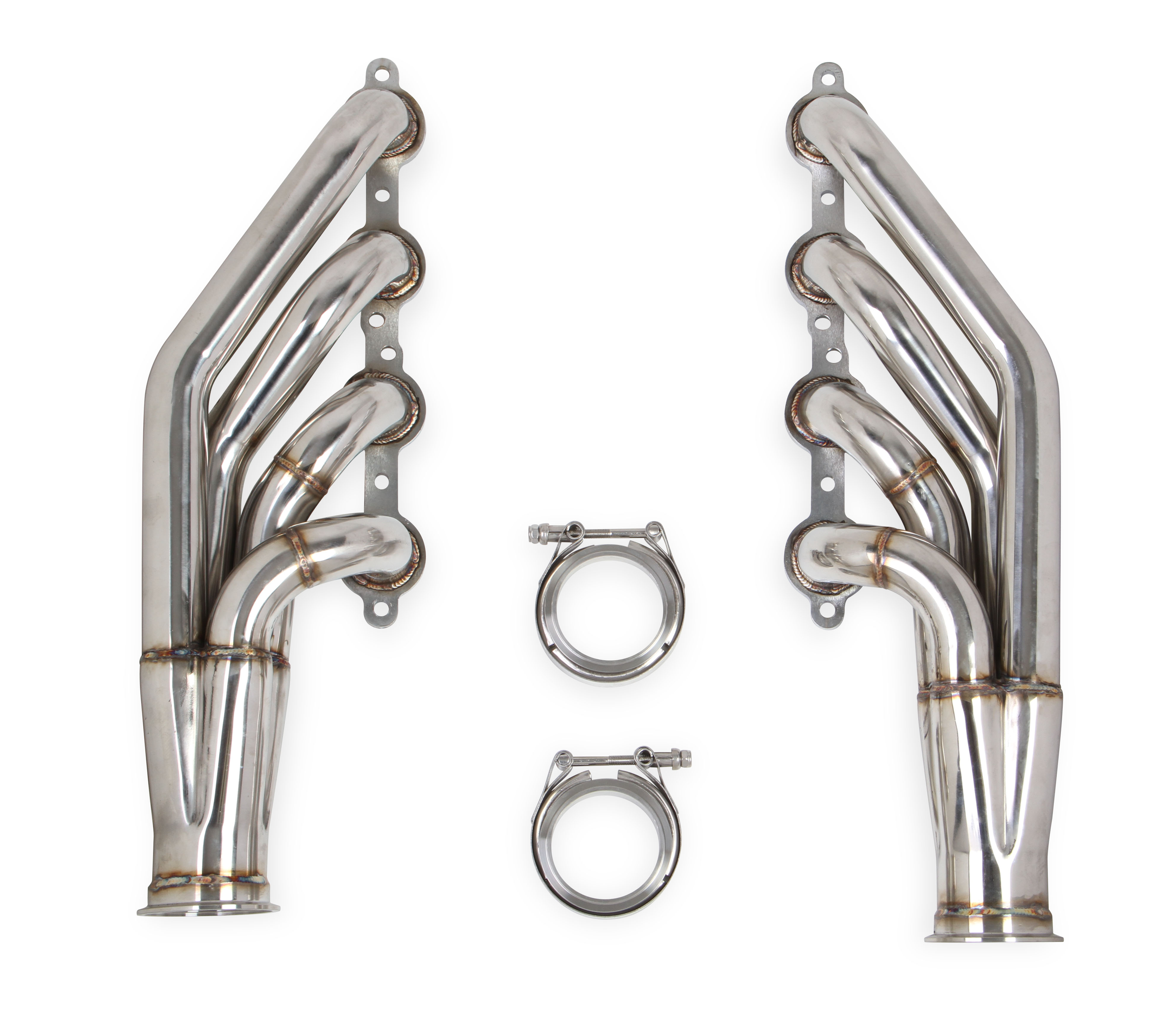 Flowtech LS 4.8L/5.3L/6.0L V8 1 3/4" 409 Stainless Turbo Headers - Natural Finish