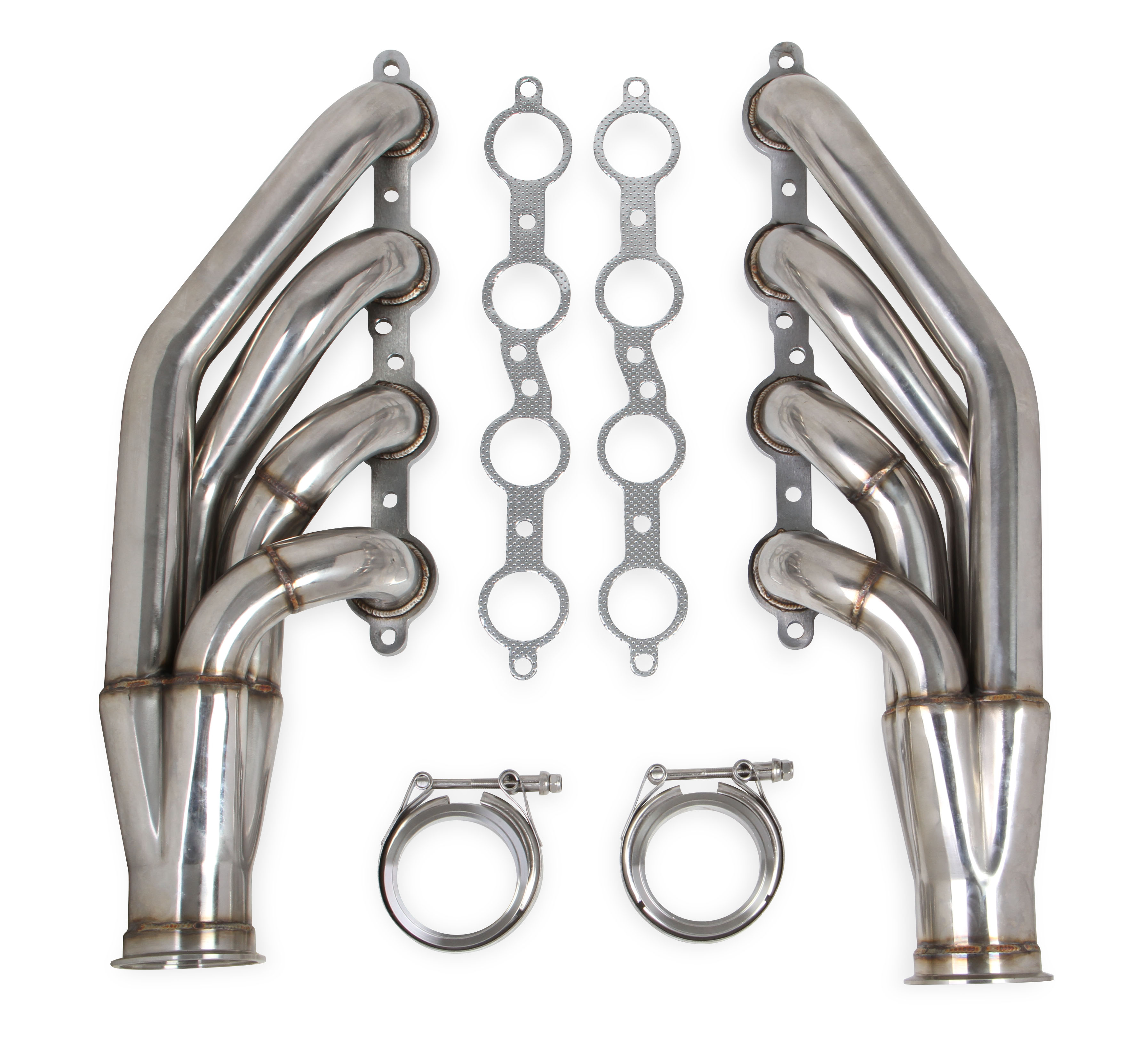 Flowtech LS 4.8L/5.3L/6.0L V8 1 3/4" 304 Stainless Turbo Headers - Polished Finish