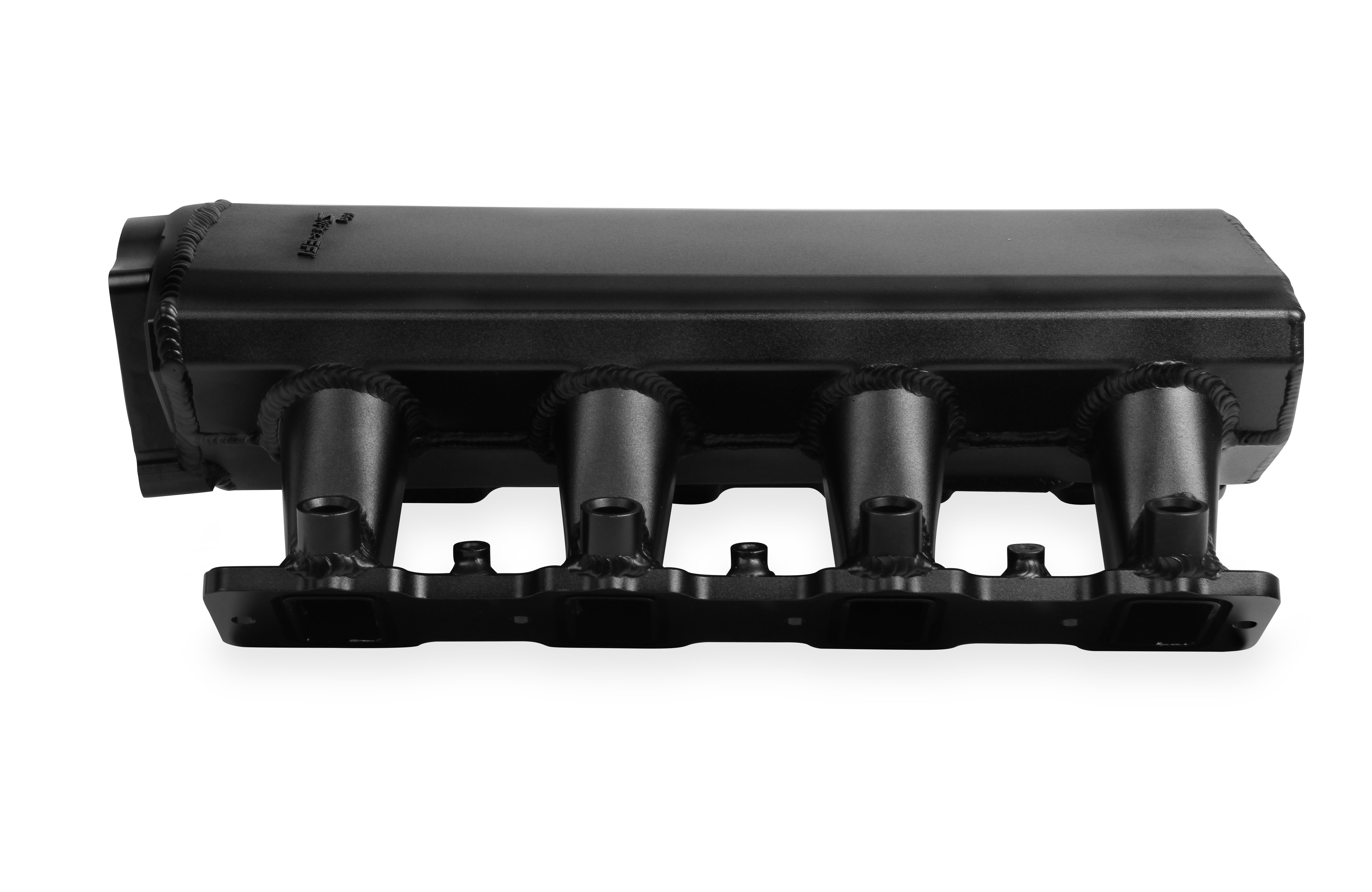 LS7 Holley 92mm Sniper EFI Low-Profile Sheet Metal Fabricated Intake Manifold w/Fuel Rail Kit - Black