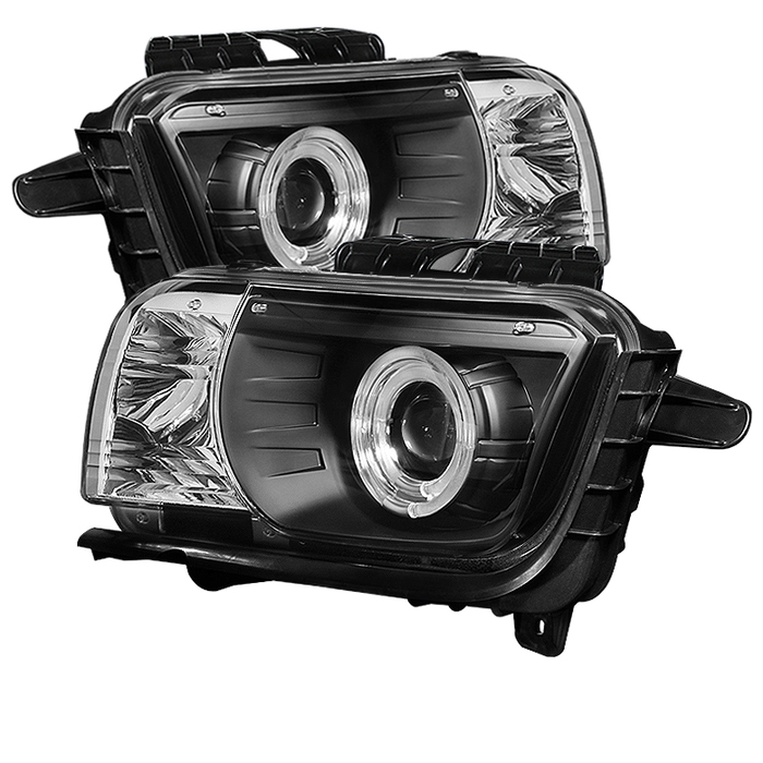 2010-2013 Camaro Spyder Project Headlights w/Dual Halos LEDs - Black
