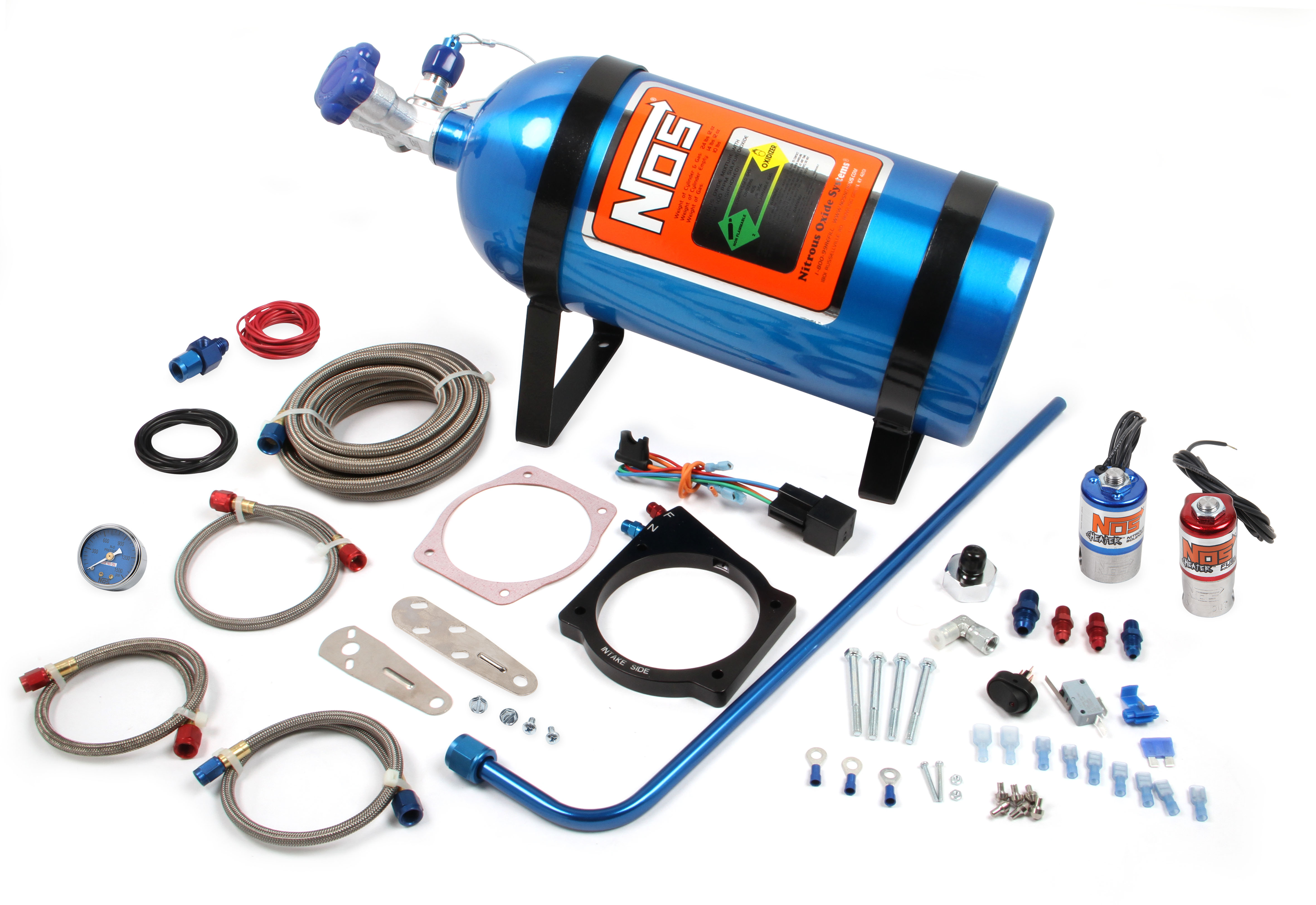 GM LS Series NOS 105mm 4 Bolt Nitrous Plate System w/10lb Bottle - For Cable Throttlebody