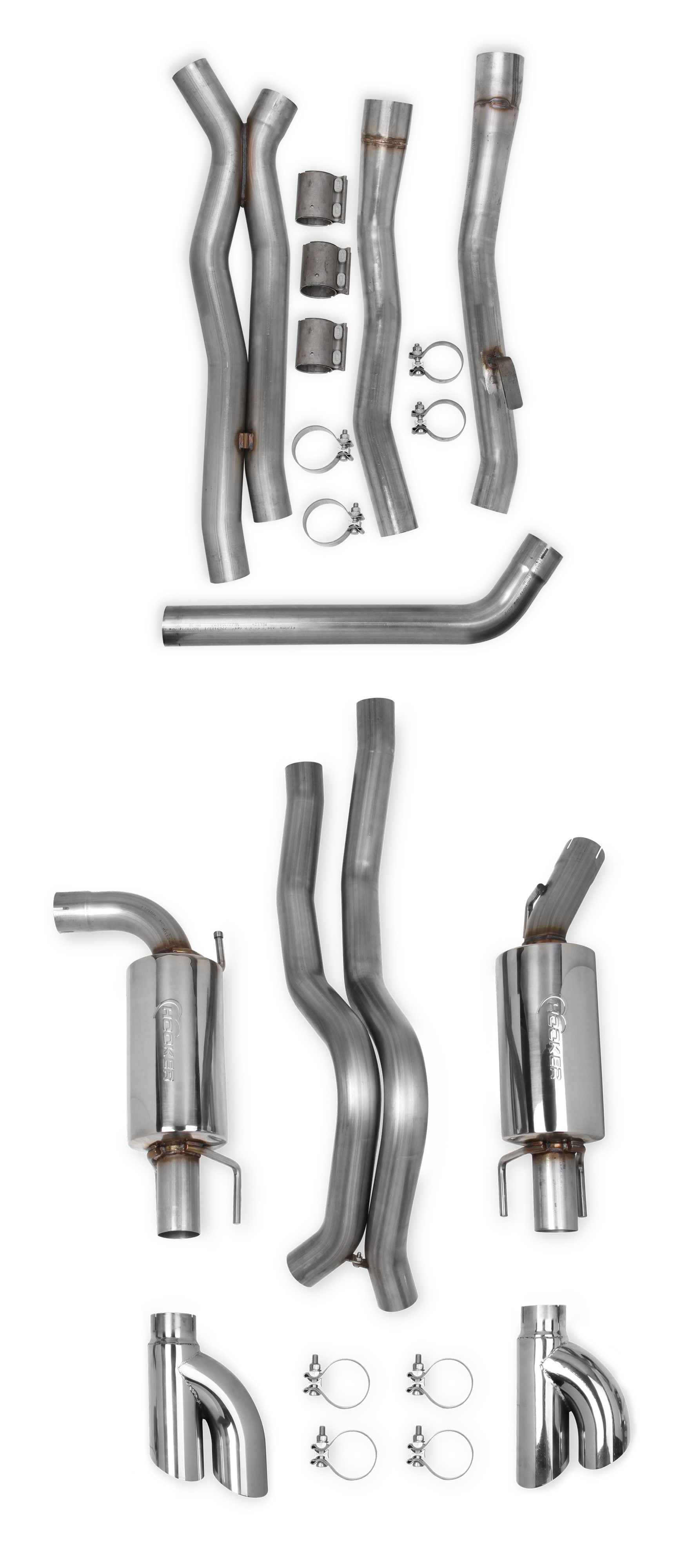82-92 Fbody Holley Header Back 2.5" 304SS Dual Exhaust System - Automatic Transmission