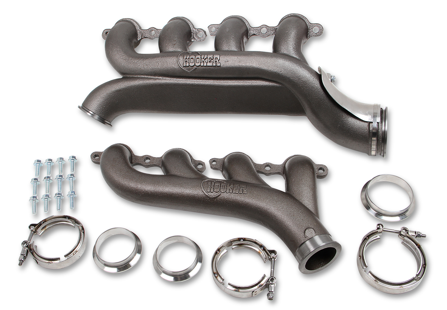 GM LS Hooker Headers Turbo Exhaust Manifolds - Natural Cast