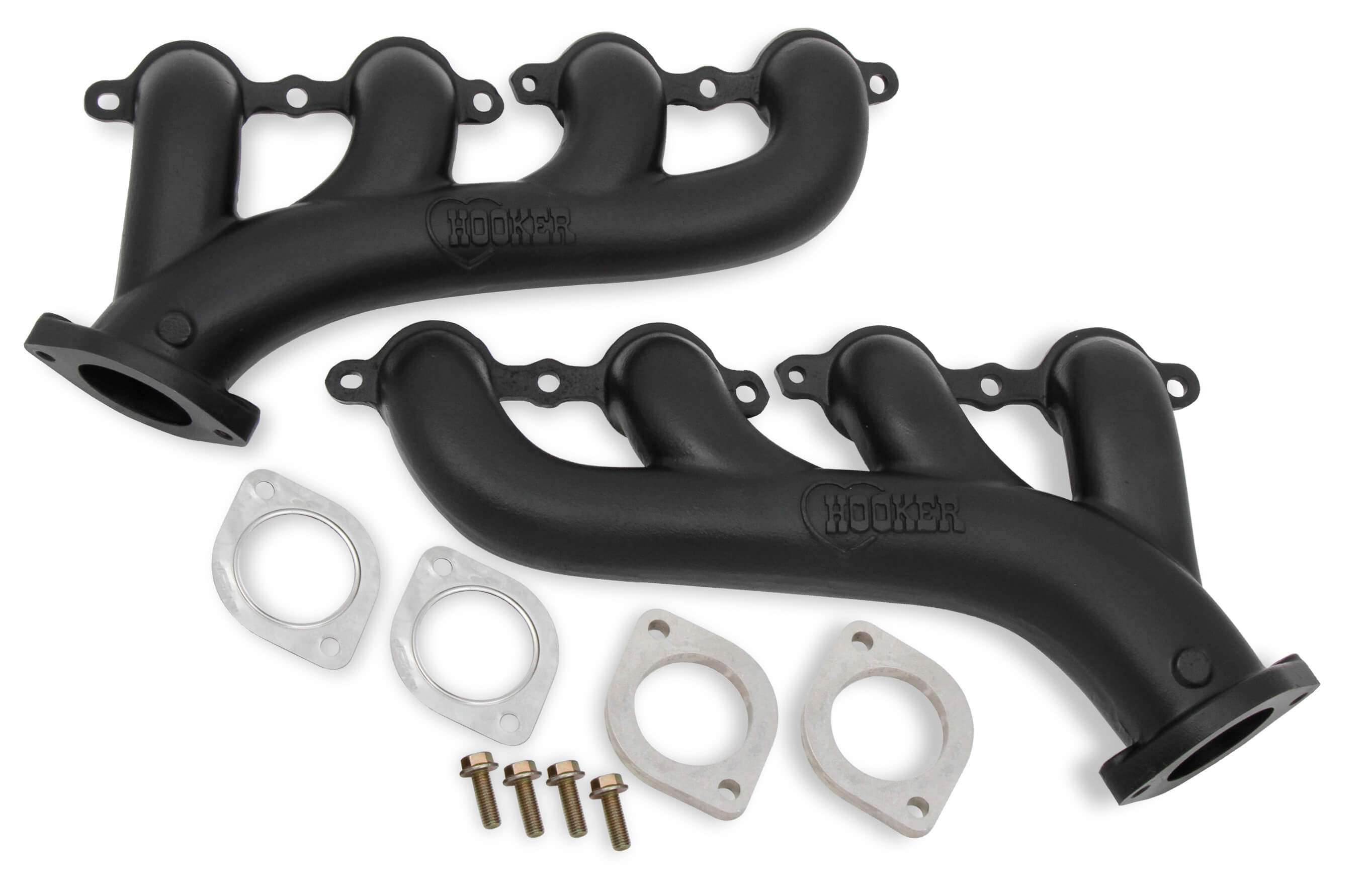 GM LS Series Hooker Headers Exhaust Manifolds w/2.5" Outlet - Black Ceramic Finish