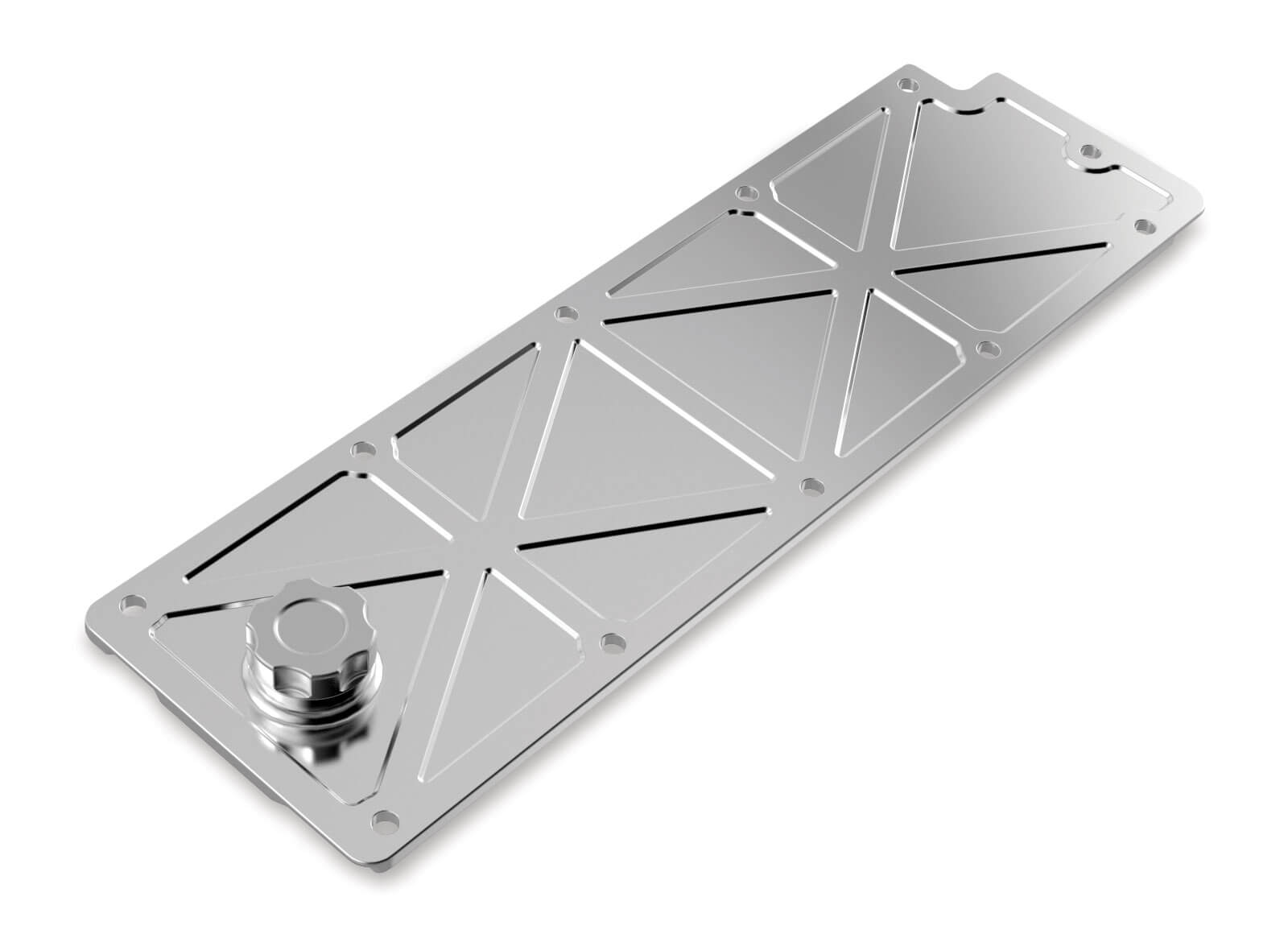 Holley LS2/LS3/LS7/LSX Valley Cover with Oil Fill - Polished Billet