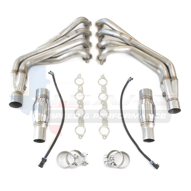 2010+ Camaro SS Texas Speed & Performance 2" 304 Stainless Steel Long Tube Headers w/Connection Pipes (Catted)