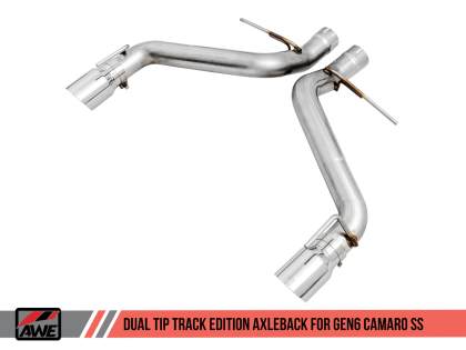 2016+ Camaro SS 6.2L V8 AWE Tuning Track Edition Axleback Exhaust System w/Chrome Silver Tips