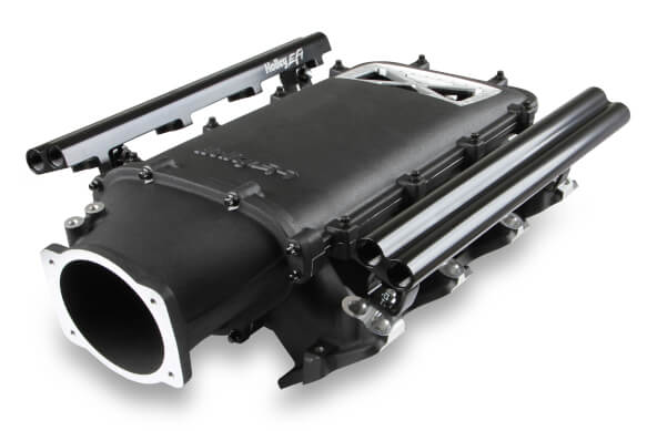 LS1/LS2/LS6 Holley Dual Fuel Injector Lo-Ram Top-Feed EFI Intake Manifold Kit - Black Finish