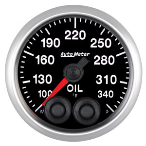 Autometer Elite Series 2 1/16" Oil Temperature Peak & Warn w/Electronic Control (100-340F)