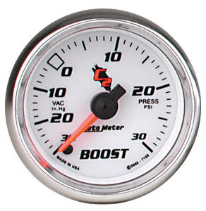 Auto Meter C2 Series Electric Boost 30 in Hg.-Vac./30 PSI